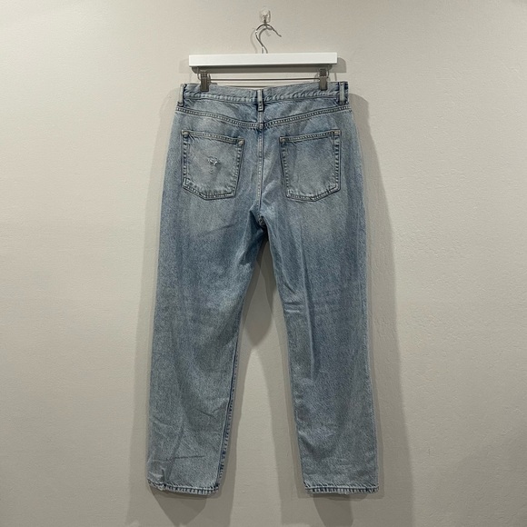 Free People Bren Light Wash High Rise Distressed Denim Boyfriend Jeans Sz 30 - Picture 3 of 5